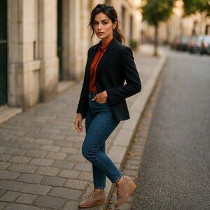 J. JILL Chukka Wedge Boots 9.5 Ankle Booties Tan Suede Lace Up Oxfords